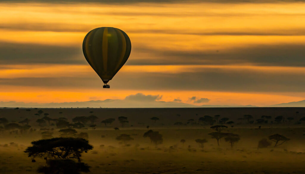 tanzania hot air balloon