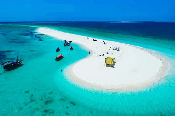 Nakupenda sandbank with sail boats