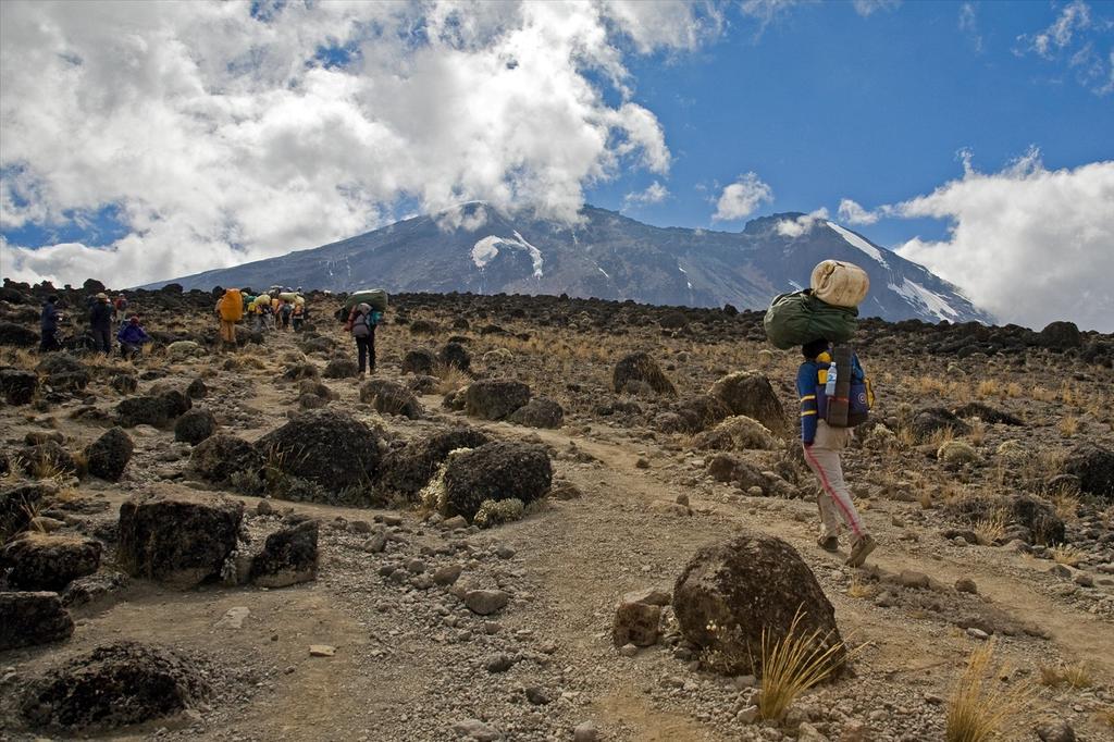 Machame route 6 days, day 3: Shira Camp (3,840 m/ 12,600 ft) - Lava Tower (4630 m/ 15,190 ft) - Barranco Camp (3,960m m/ 12,992 ft)