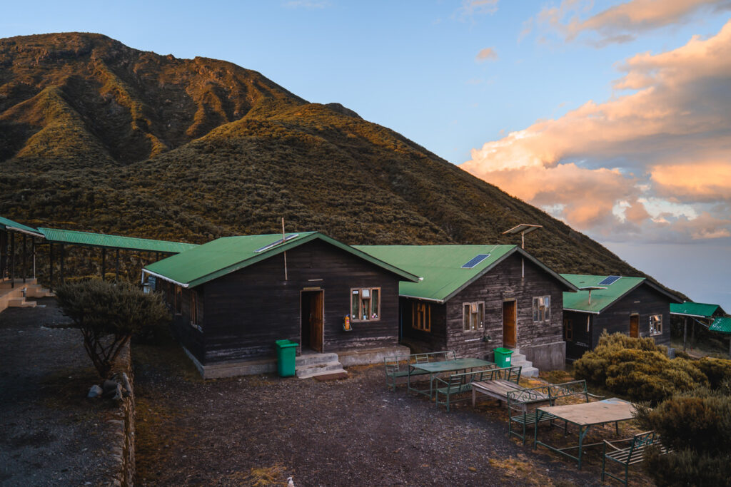 Miriakamba huts on Mount Meru