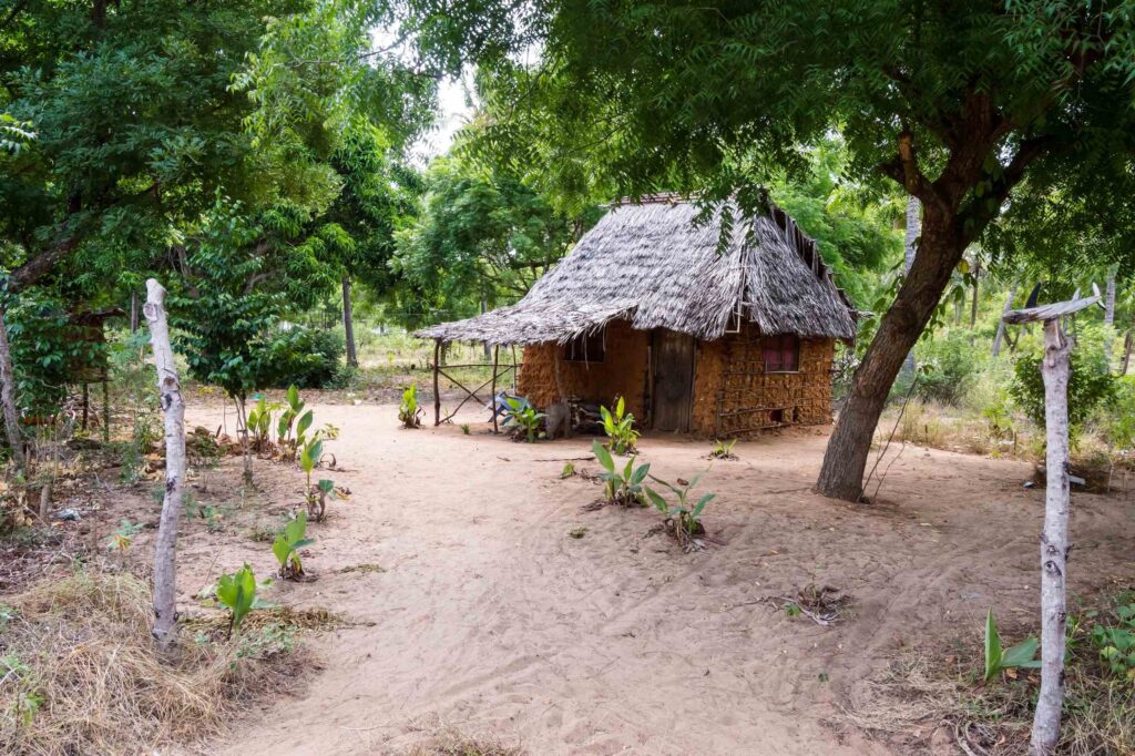 Traditional house of the Zarambo tribe in Tanzania