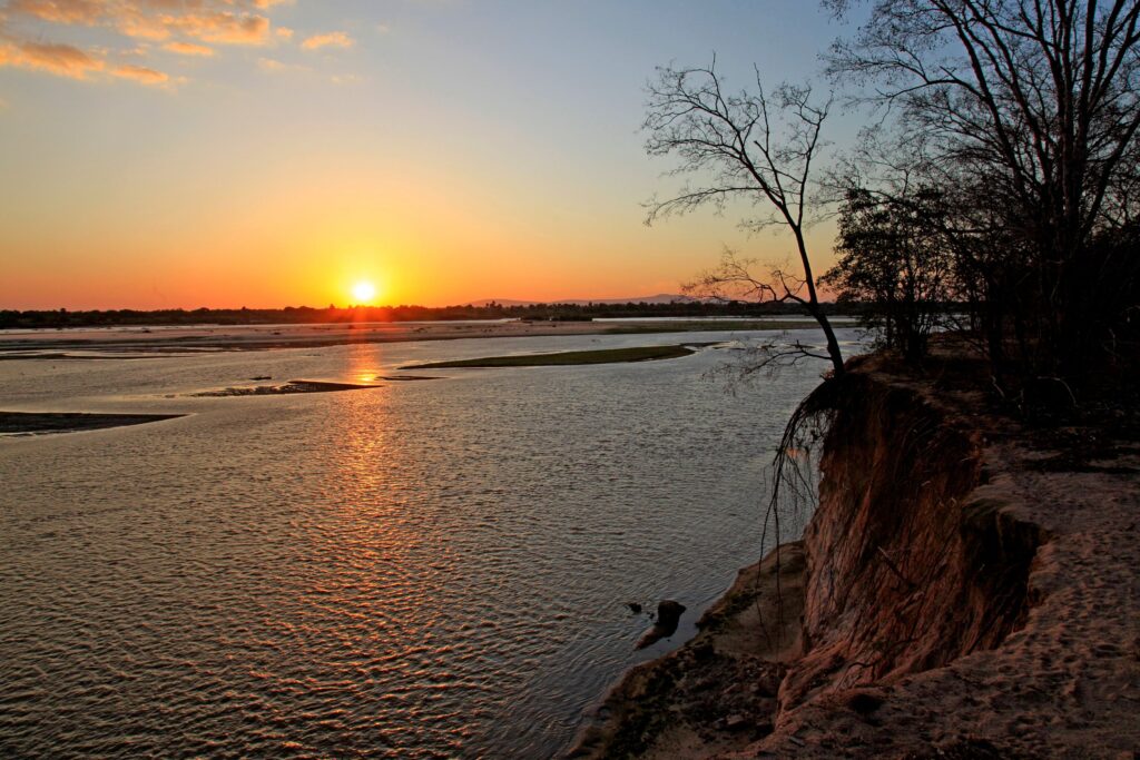 Rufiji River in Tanzania at sunset