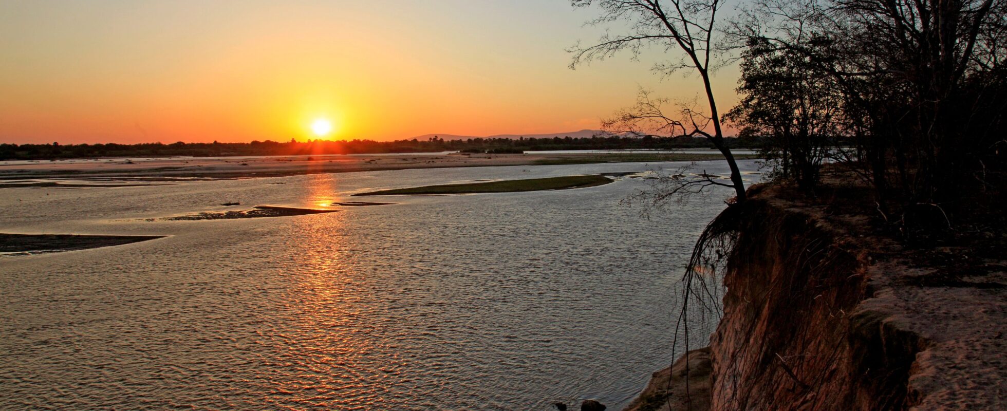 Rufiji River in Tanzania at sunset