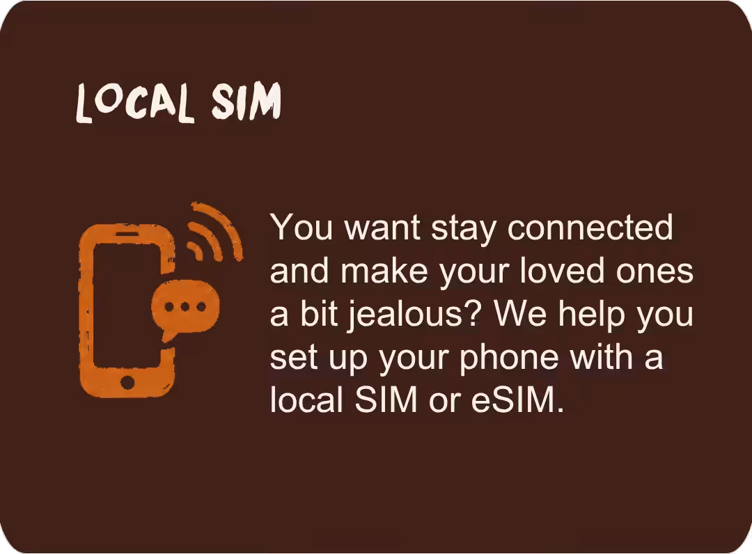 Optional local SIM or eSIM setup to help travellers stay connected during their Tanzania safari